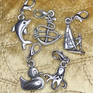 Handmade Silver Anchor Charm Bundle